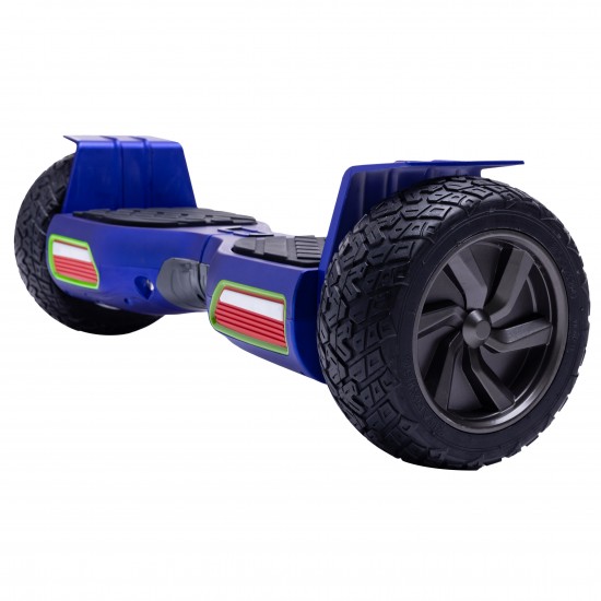 Hoverboard All-Terrain cu Boxe Bluetooth, Lumini LED si Auto Balans, roti 8.5'', 15km Autonomie, Putere 700W, Baterie 4Ah Samsung Cell, Smart Balance Hummer Blue 4