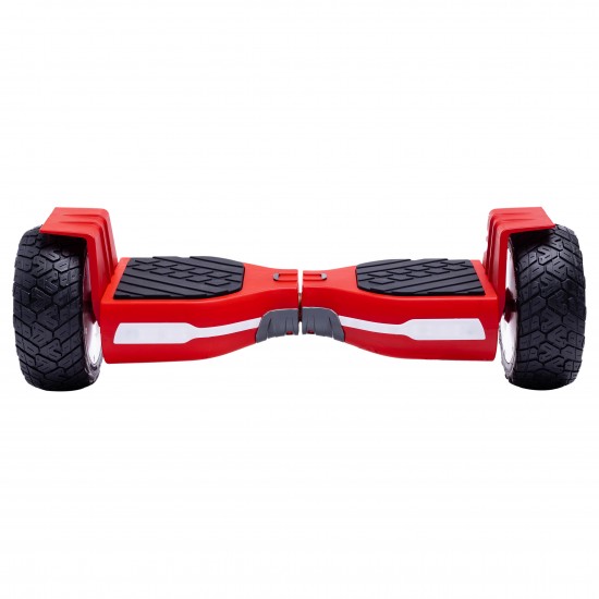 Set Hoverboard All Terrain cu Scaun, Hoverkart Negru cu Suspensii Duble, Boxe Bluetooth, Lumini LED si Auto Balans, roti 8.5'', 15km Autonomie, Putere 700W, Baterie 4Ah Samsung Cell, Smart Balance Hummer Red 9