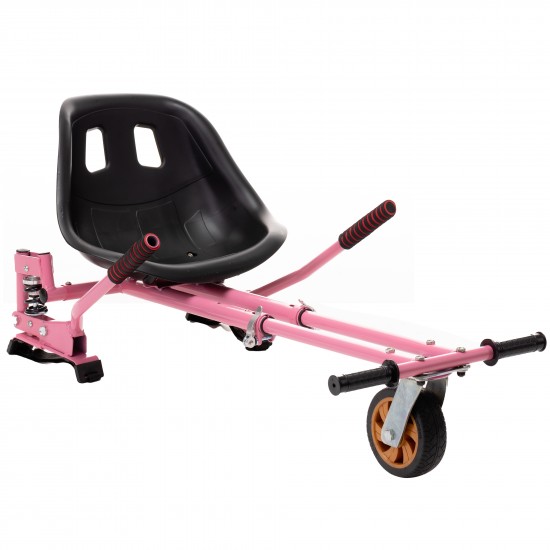 Set Hoverboard cu Scaun, Hoverkart Roz cu Suspensii Duble, Boxe Bluetooth, Lumini LED si Auto Balans, roti 6.5'', 15km Autonomie, Putere 700W, Baterie 4Ah Samsung Cell, Smart Balance Regular Pink 5