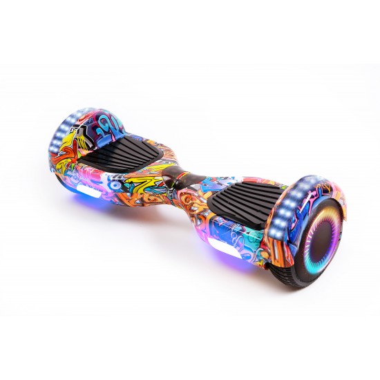 Pachet Hoverboard 6.5 inch cu Scaun Standard, Regular HipHop Orange PRO, Autonomie Standard si Hoverkart Ergonomic Roz, Smart Balance 6