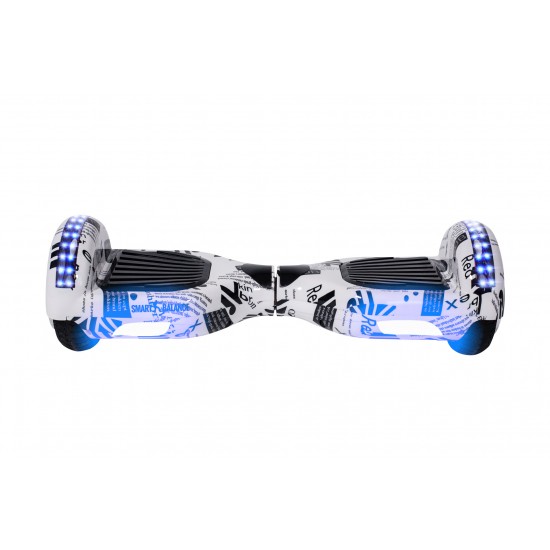 Pachet Hoverboard 6.5 inch cu Scaun Confort, Regular NewsPaper PRO, Autonomie Standard si Hoverkart cu Burete Negru, Smart Balance 6