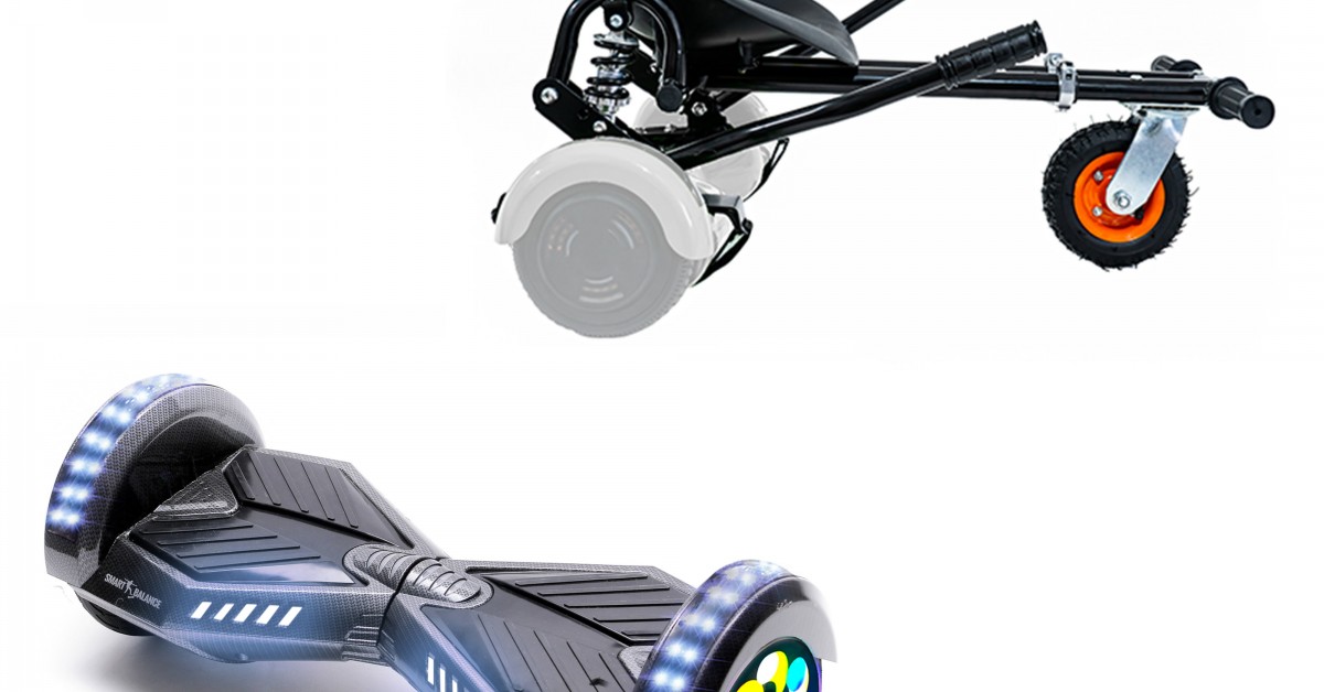Pachet Hoverboard 8 inch cu Scaun cu Suspensii, Transformers Carbon PRO ...