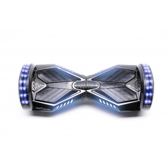 Pachet Hoverboard 8 inch cu Scaun Standard, Transformers Carbon PRO, Autonomie Extinsa si Hoverkart Ergonomic Alb, Smart Balance 6