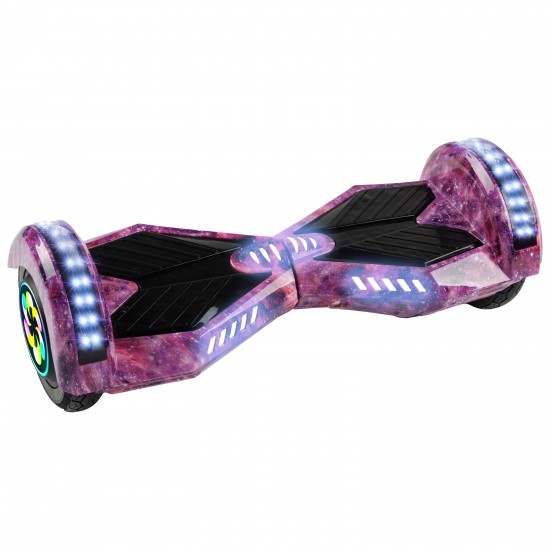 Pachet Hoverboard 8 inch cu Scaun cu Suspensii, Transformers Galaxy Pink PRO, Autonomie Extinsa si Hoverkart Negru cu Suspensii Duble, Smart Balance 5