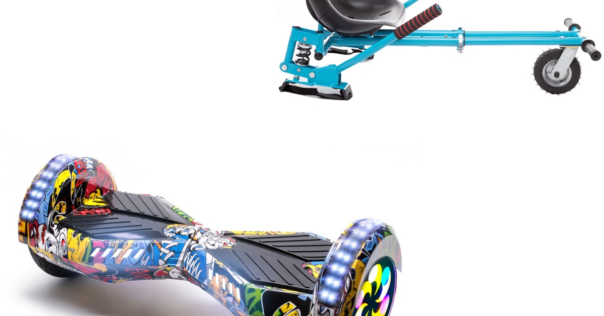 Pachet Hoverboard 8 inch cu Scaun cu Suspensii, Transformers HipHop PRO ...