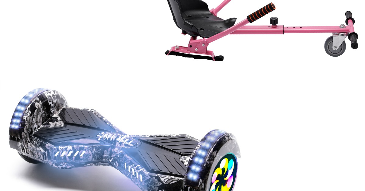 Pachet Hoverboard 8 inch cu Scaun Standard, Transformers SkullHead PRO ...