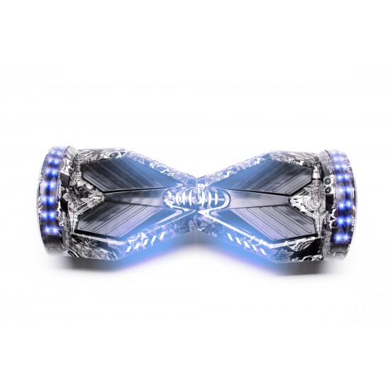 Pachet Hoverboard 6.5 inch cu Scaun Standard, Transformers SkullHead PRO, Autonomie Extinsa si Hoverkart Ergonomic Negru, Smart Balance 3