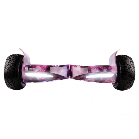 Pachet Hoverboard 8.5 inch cu Scaun Confort, Hummer Galaxy Pink PRO, Autonomie Extinsa si Hoverkart cu Burete Negru, Smart Balance 3