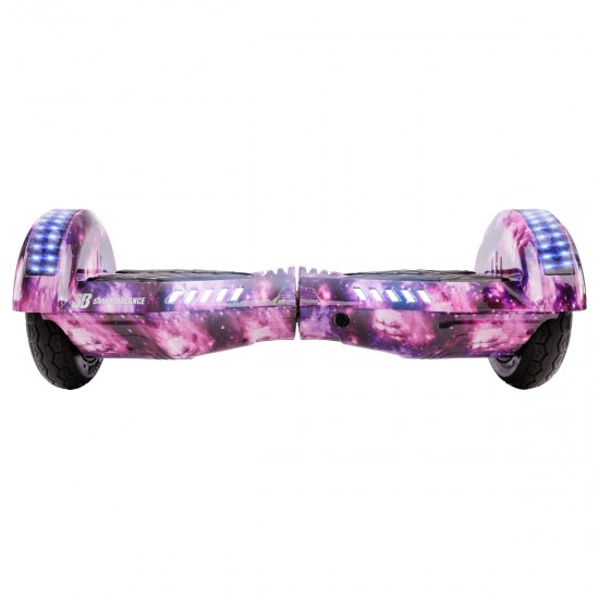 Pachet Hoverboard 8 inch cu Scaun Standard, Transformers Galaxy Pink PRO, Autonomie Standard si Hoverkart Ergonomic Portocaliu, Smart Balance 3