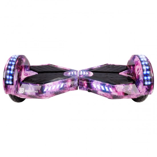 Pachet Hoverboard 8 inch cu Scaun Standard, Transformers Galaxy Pink PRO, Autonomie Standard si Hoverkart Ergonomic Portocaliu, Smart Balance 5