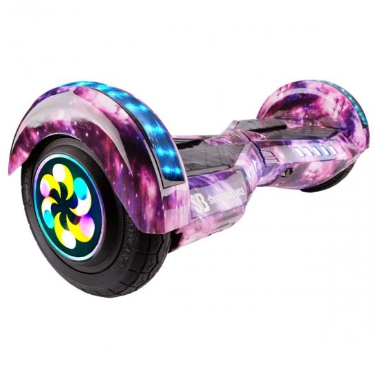 Pachet Hoverboard 8 inch cu Scaun Standard, Transformers Galaxy Pink PRO, Autonomie Standard si Hoverkart Ergonomic Portocaliu, Smart Balance 2