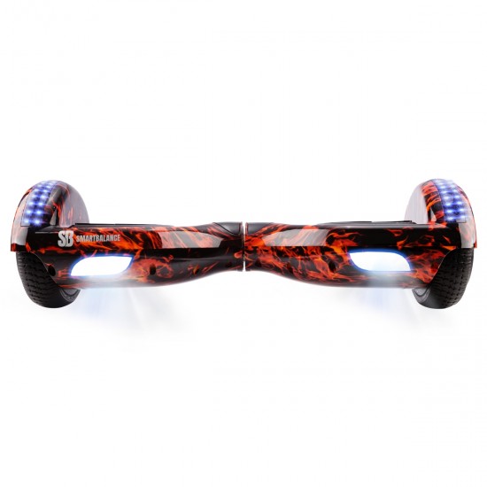 Pachet Hoverboard 6.5 inch cu Scaun Standard, Regular Flame PRO, Autonomie Standard si Hoverkart Ergonomic Negru, Smart Balance 3