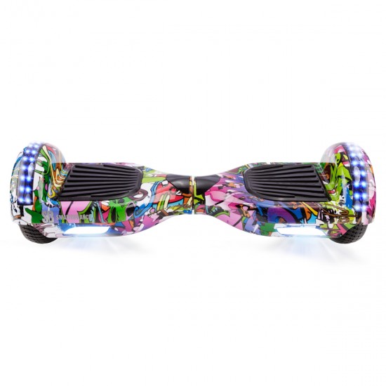 Pachet Hoverboard 6.5 inch cu Scaun cu Suspensii, Regular Multicolor PRO, Autonomie Standard si Hoverkart Rosu cu Suspensii Duble, Smart Balance 5
