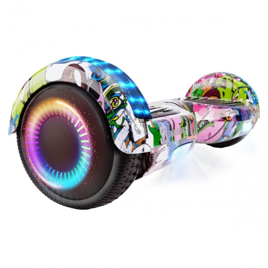 Pachet Hoverboard 6.5 inch cu Scaun cu Suspensii, Regular Multicolor PRO, Autonomie Standard si Hoverkart Rosu cu Suspensii Duble, Smart Balance 2