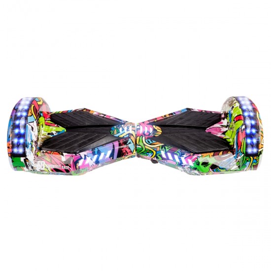 Pachet Hoverboard 6.5 inch cu Scaun Standard, Transformers Multicolor PRO, Autonomie Standard si Hoverkart Ergonomic Albastru, Smart Balance 5