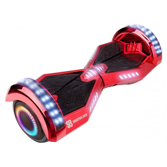 Pachet Hoverboard 6.5 inch cu Scaun Standard, Transformers ElectroRed PRO, Autonomie Extinsa si Hoverkart Ergonomic Alb, Smart Balance 7