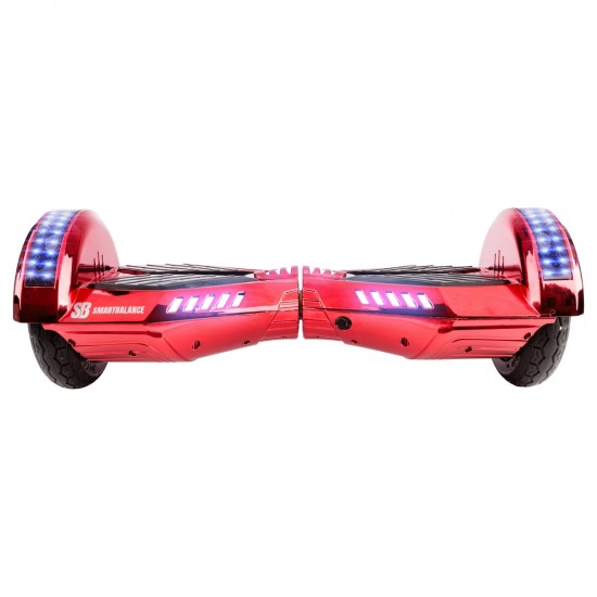 Pachet Hoverboard 8 inch cu Scaun cu Suspensii, Transformers ElectroRed PRO, Autonomie Standard si Hoverkart Negru cu Suspensii Duble, Smart Balance 3