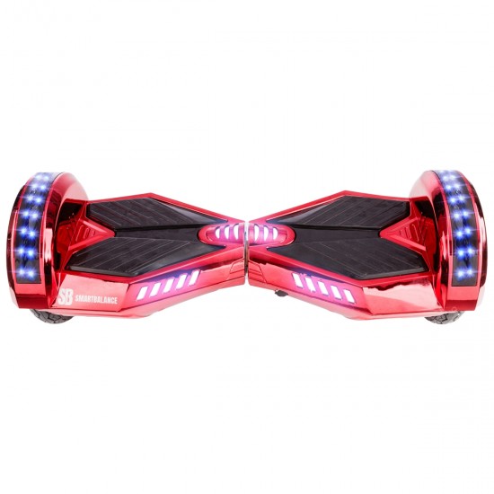 Pachet Hoverboard 8 inch cu Scaun cu Suspensii, Transformers ElectroRed PRO, Autonomie Standard si Hoverkart Negru cu Suspensii Duble, Smart Balance 5