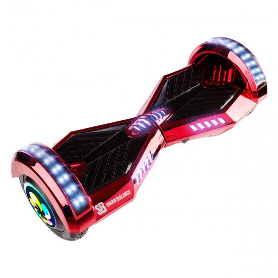 Pachet Hoverboard 8 inch cu Scaun cu Suspensii, Transformers ElectroRed PRO, Autonomie Standard si Hoverkart Negru cu Suspensii Duble, Smart Balance 7