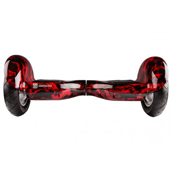 Pachet Hoverboard 10 inch cu Scaun cu Suspensii, Off-Road Flame, Autonomie Extinsa si Hoverkart Albastru cu Suspensii Duble, Smart Balance 3