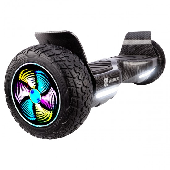 Pachet Hoverboard 8.5 inch cu Scaun Standard, Hummer Carbon PRO, Autonomie Standard si Hoverkart Ergonomic Negru, Smart Balance 2