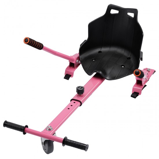Pachet Hoverboard 6.5 inch cu Scaun Standard, Transformers Galaxy Pink PRO, Autonomie Standard si Hoverkart Ergonomic Roz, Smart Balance 9