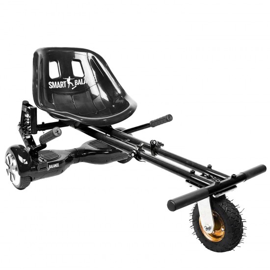 Pachet Hoverboard 8 inch cu Scaun cu Suspensii, Transformers Thunderstorm, Autonomie Standard si Hoverkart Negru cu Suspensii Duble, Smart Balance 5