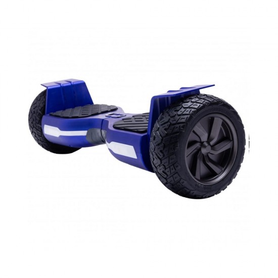 Hoverboard All-Terrain cu Boxe Bluetooth, Lumini LED si Auto Balans, roti 8.5'', 15km Autonomie, Putere 700W, Baterie 4Ah Samsung Cell, Smart Balance Hummer Blue