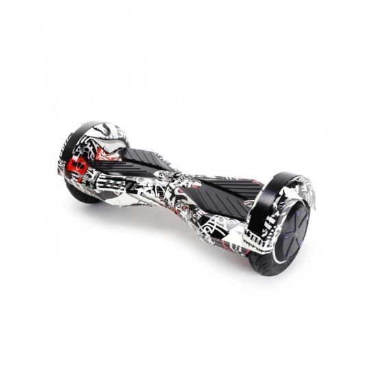 Hoverboard cu Boxe Bluetooth, Lumini LED si Auto Balans, roti 8'', 15km Autonomie, Putere 700W, Baterie 4Ah Samsung Cell, Smart Balance Transformers Last Dead 