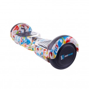 Hoverboard cu Boxe Bluetooth, Lumini LED si Auto Balans, roti 6.5'', 15km Autonomie, Putere 700W, Baterie 4Ah Samsung Cell, Smart Balance Regular Splash cu maner
