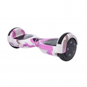 Hoverboard cu Boxe Bluetooth, Lumini LED si Auto Balans, roti 6.5'', 15km Autonomie, Putere 700W, Baterie 4Ah Samsung Cell, Smart Balance Regular Camouflage Pink