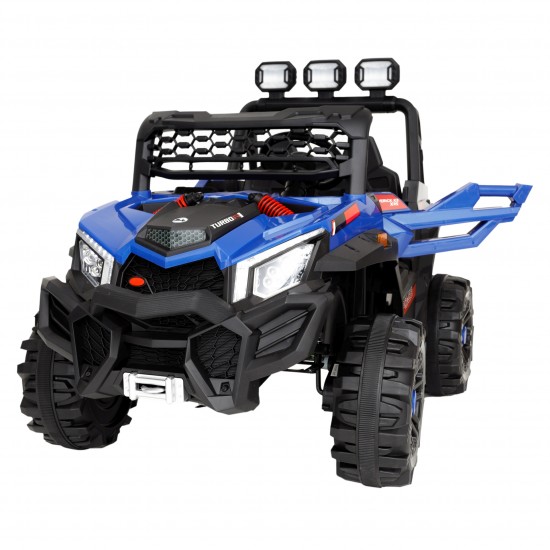 Masinuta electrica pentru copii, Putere 4 motoare x 390W, Acumulator 12V 16Ah Li Ion, Viteza maxima 3km/h, Albastru 5