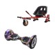 Set Hoverboard OffRoad cu Scaun, Hoverkart Rosu cu Suspensii Duble, Boxe Bluetooth, Lumini LED si Auto Balans, roti 10'', 15km Autonomie, Putere 700W, Baterie 4Ah Samsung Cell, Smart Balance OffRoad Multicolor 2