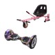 Set Hoverboard OffRoad cu Scaun, Hoverkart Roz cu Suspensii Duble, Boxe Bluetooth, Lumini LED si Auto Balans, roti 10'', 15km Autonomie, Putere 700W, Baterie 4Ah Samsung Cell, Smart Balance OffRoad Multicolor 2