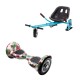 Pachet Hoverboard cu Scaun Smartbalance™, OffRoad Skull Coloured, roti 10 inch, Bluetooth, Autobalans, LED Lights, 700W, Baterie cu Celule Samsung + Scaun Hoverboard cu Suspensii Albastru 2