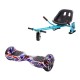 Set Hoverboard cu Scaun, Hoverkart Albastru cu Suspensii Duble, Boxe Bluetooth, Lumini LED si Auto Balans, roti 6.5'', 15km Autonomie, Putere 700W, Baterie 4Ah Samsung Cell, Smart Balance Regular England 2