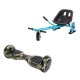 Pachet Hoverboard cu Scaun Smart Balance™, Regular Camouflage, roti 6.5 inch, Bluetooth, Autobalans, LED Lights, 700W, Baterie cu Celule Samsung + Scaun Hoverboard cu Suspensii Albastru 2