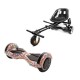 Set Hoverboard cu Scaun, Hoverkart Negru cu Suspensii Duble, Boxe Bluetooth, Lumini LED si Auto Balans, roti 6.5'', 15km Autonomie, Putere 700W, Baterie 4Ah Samsung Cell, Smart Balance Transformers Abstract 2
