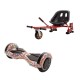 Set Hoverboard cu Scaun, Hoverkart Rosu cu Suspensii Duble, Boxe Bluetooth, Lumini LED si Auto Balans, roti 6.5'', 15km Autonomie, Putere 700W, Baterie 4Ah Samsung Cell, Smart Balance Transformers Abstract 2