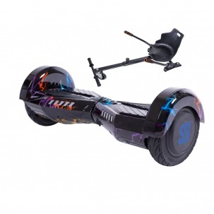 Pachet Hoverboard cu Scaun Smartbalance™, Transformers Thunderstorm, roti 8 inch, Bluetooth, Autobalans, LED Lights, 700W, Baterie cu Celule Samsung + Scaun Hoverboard