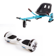 Pachet Hoverboard cu Scaun Smartbalance™, Regular White Pearl, roti 6.5 inch, Bluetooth, Autobalans, LED Lights, 700W, Baterie cu Celule Samsung + Scaun Hoverboard cu Suspensii Albastru 2