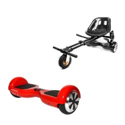 Pachet Hoverboard cu Scaun Smartbalance™, Regular Red PowerBoard, roti 6.5 inch, 700W + Scaun Hoverboard cu Suspensii Negru