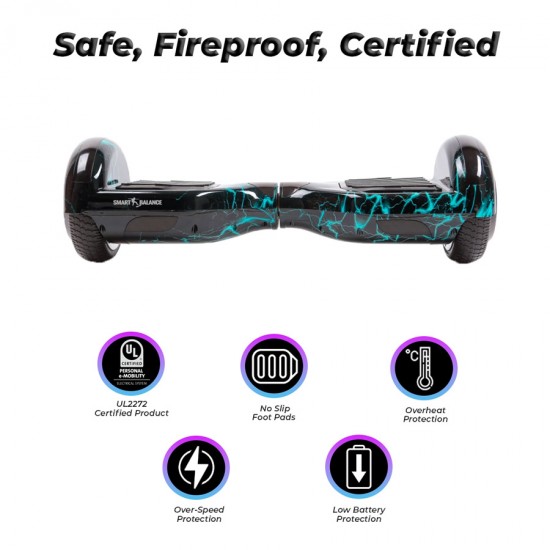 Hoverboard 6.5 inch, Regular Thunderstorm, Autonomie Standard, Smart Balance 4