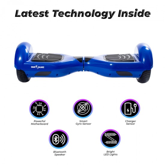 Hoverboard 6.5 inch, Regular Blue PowerBoard Junior, Autonomie Standard, Smart Balance 5