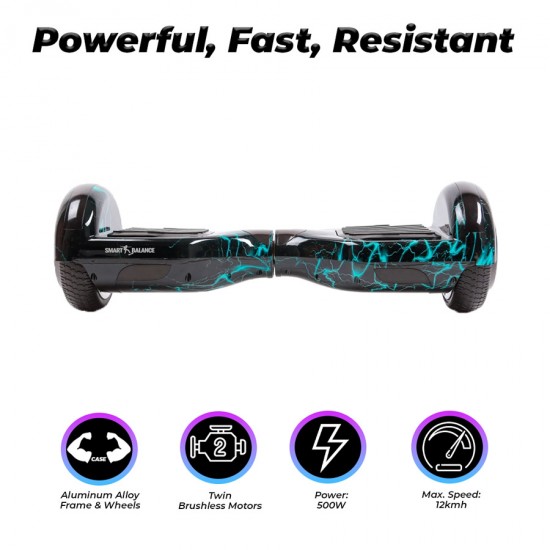 Hoverboard 6.5 inch, Regular Thunderstorm Junior, Autonomie Standard, Smart Balance 3