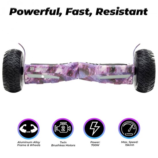 Hoverboard Off-Road, 8.5 inch, Hummer Galaxy, Autonomie Standard, Smart Balance 3