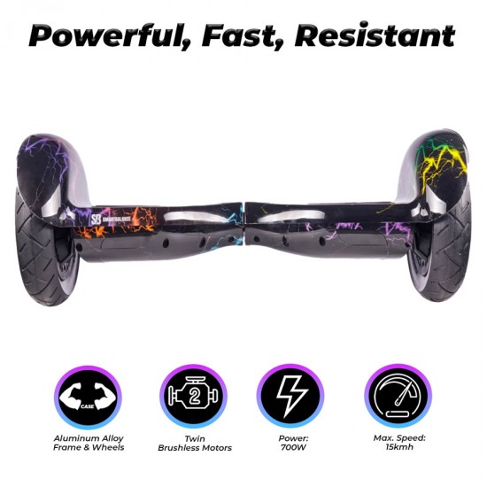 Hoverboard 10 inch, Off-Road Thunderstorm, Autonomie Standard, Smart Balance 3