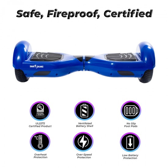 Hoverboard 6.5 inch, Regular Blue PowerBoard, Autonomie Extinsa, Smart Balance 4