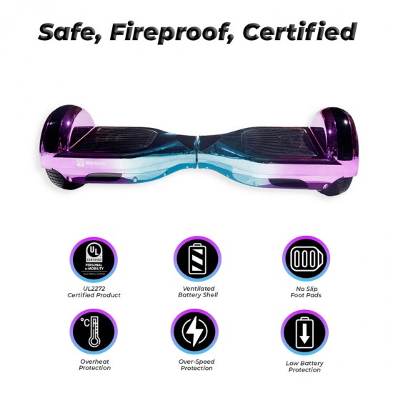 Hoverboard cu Boxe Bluetooth, Lumini LED si Auto Balans, roti 6.5'', 15km Autonomie, Putere 700W, Baterie 4Ah Samsung Cell, Smart Balance Regular Dakota 4