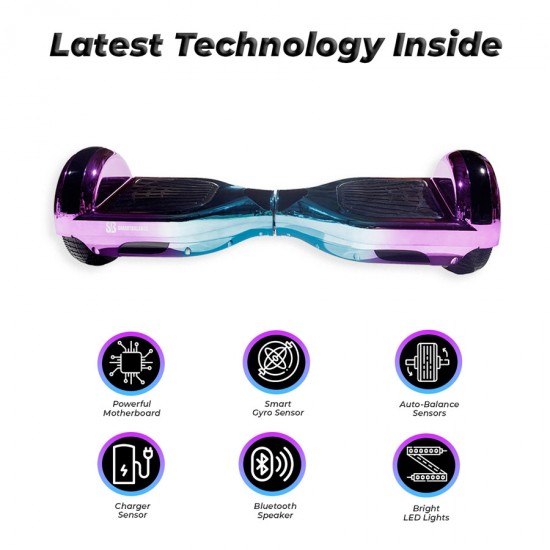 Hoverboard cu Boxe Bluetooth, Lumini LED si Auto Balans, roti 6.5'', 15km Autonomie, Putere 700W, Baterie 4Ah Samsung Cell, Smart Balance Regular Dakota 5